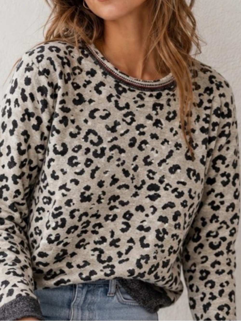 Animal print Print Crewneck Sweater